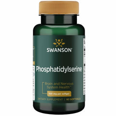 Swanson phosphatidylserine 100 mg bottle front—potential focus and mental clarity support.