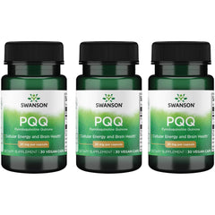 Swanson PQQ bottle with 20 mg capsules for potential mitochondrial and brain support