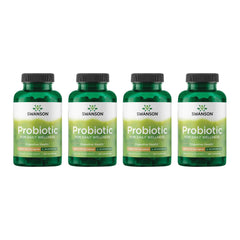 Swanson Probiotic bottle front for daily gut support.