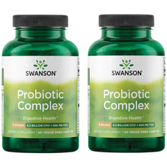 Swanson Probiotic Complex bottle front promotes digestive balance and daily wellness