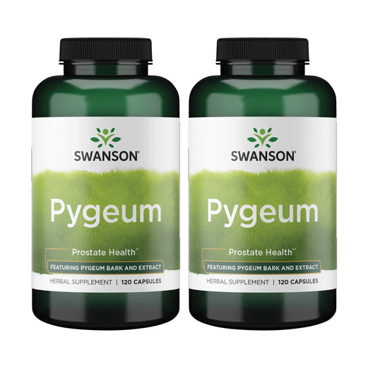 Swanson Pygeum 400mg bottle front shows herbal urinary support.