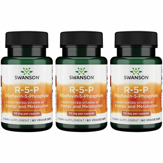 Swanson R-5-P bottle front showing active Riboflavin-5-Phosphate for energy support