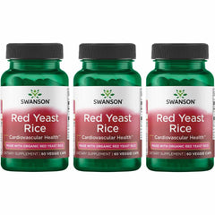 Swanson Red Yeast Rice bottle with capsules for potential cardiovascular support