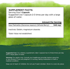 Closeup of Swanson Saw Palmetto capsules highlighting the soft gel-like capsules for daily use.