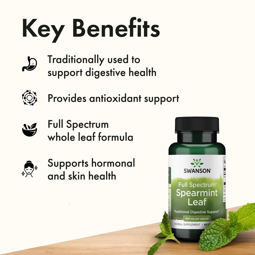 Swanson Spearmint Leaf on store shelf signals trusted quality