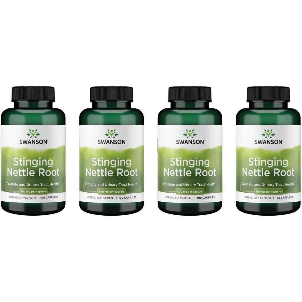 Swanson Stinging Nettle Root bottle with 500 mg capsules for daily wellness.