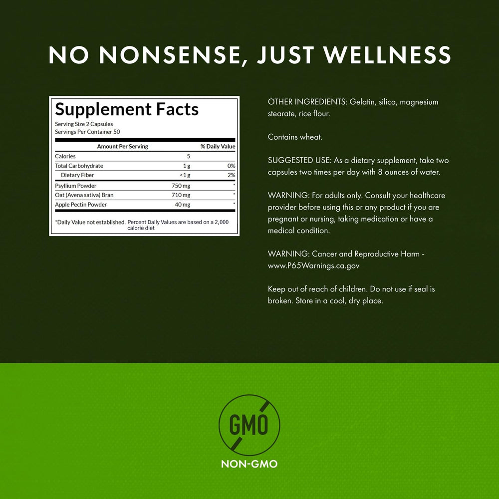 Swanson Tri-Fiber Complex 100 capsules for easy daily fiber supplementation.