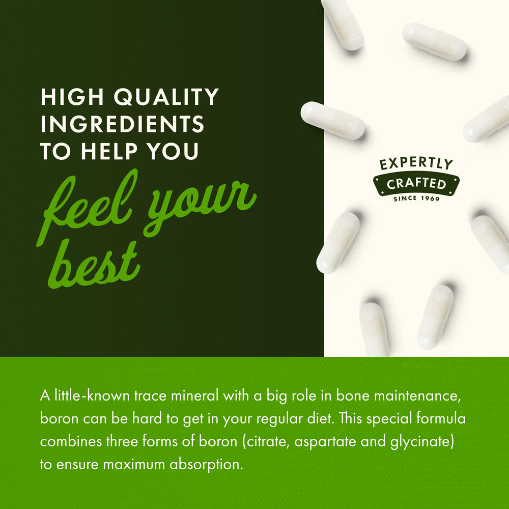 Swanson Triple Boron Complex 3-pack packaging illustrates value and convenience