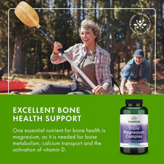 Swanson Triple Magnesium Complex ingredients panel highlights magnesium forms