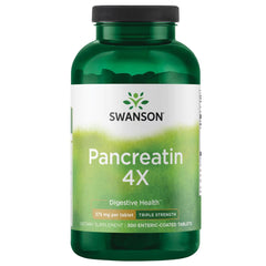 Swanson Triple-Strength Pancreatin 375mg bottle ready for daily digestive support.