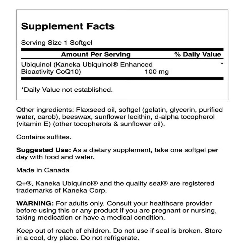 Swanson ubiquinol capsules close-up showing softgel texture for swallowing ease
