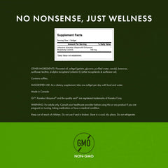 Swanson ubiquinol Kaneka nutrients fermentation label close view.