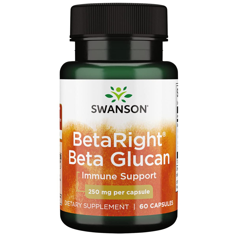 Swanson ULT BETARIGHT Beta Glucan bottle front promotes daily immune health.