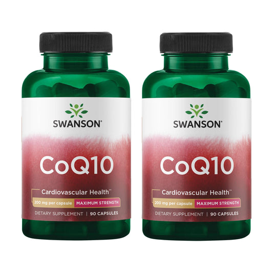 Swanson Ultra CoQ10 capsules on shelf highlighting heart health and energy support