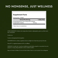 Close-up of Swanson Ultra phosphatidylserine capsules for easy swallowing
