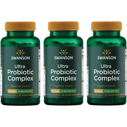 Swanson Ultra Probiotic Complex front view bottle ready for daily digestive balance