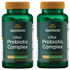 Swanson Ultra Probiotic Complex bottle front view for daily gut health support.