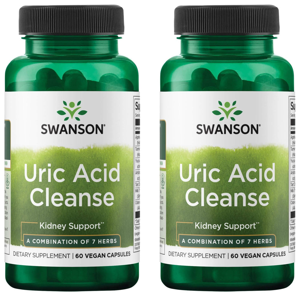 Swanson Uric Acid Cleanse bottle front highlighting kidney support formula.