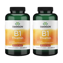 Swanson Vitamin B1 Thiamin bottle for daily energy support and metabolism