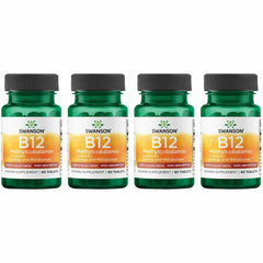 Swanson vitamin B-12 methylcobalamin high absorption bottle highlighting 5000 mcg tablets