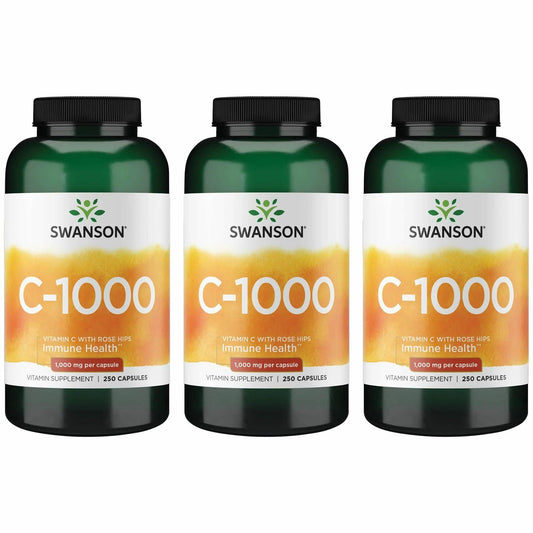 Swanson Vitamin C with Rose Hips bottle front for immune support