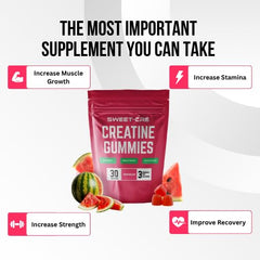 Sweet Cre Creatine Gummies athlete in gym using supplement