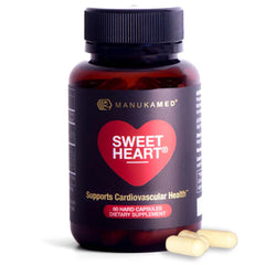 SweetHeart cholesterol-support bottle pour for easy daily dosing.