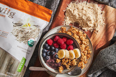 Swiig ancient grains blend with amaranth and quinoa for amino acids.
