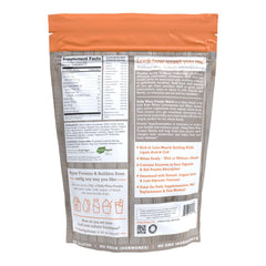 Swiig Premium Daily Whey Matrix chocolate powder scoop—easy mixing and smooth texture.