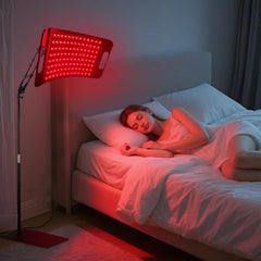 SWIRISE red light therapy panel glows evenly for simple skincare or recovery routines.