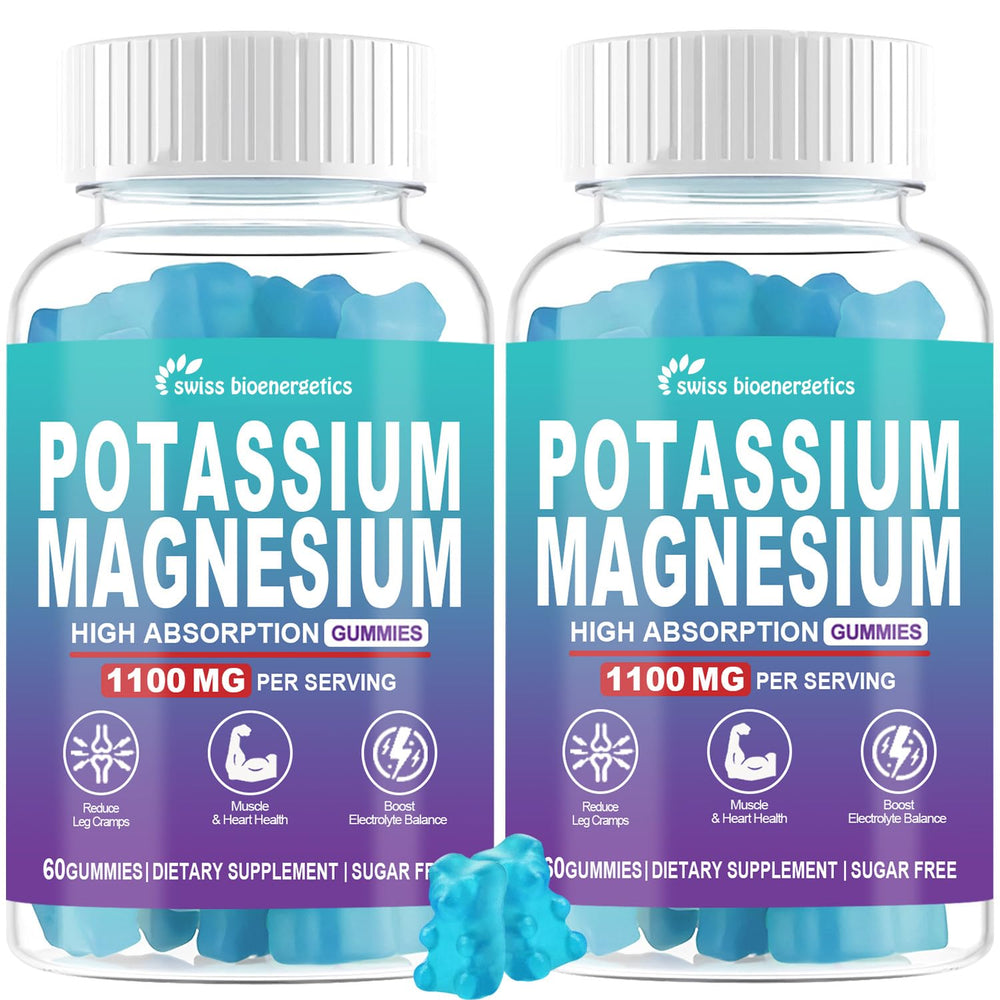 Swiss Bioenergetics potassium citrate gummies blueberry bottle for daily electrolyte support