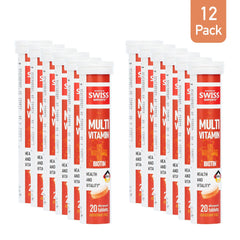 Swiss Imports bottle with effervescent tablets highlights convenient daily nutrition