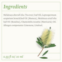 SwissJust Tea Tree Oil packaging and display on shelf