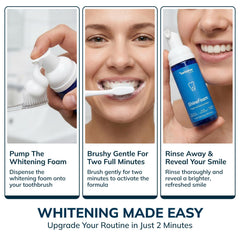 First-use whitening glow suggests quick, noticeable results.
