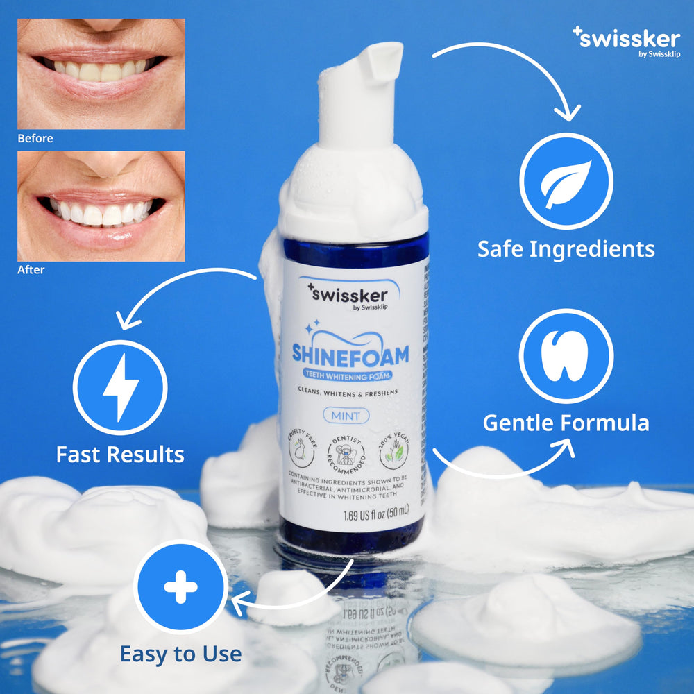 USA-made label on Swissker ShineFoam packaging signaling quality craftsmanship