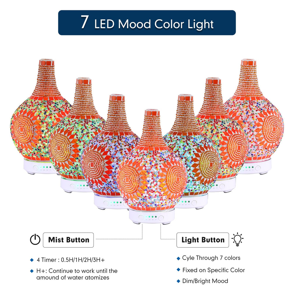 Swordforce Ultra-quiet diffuser with artistic pattern for focused work or relaxation.