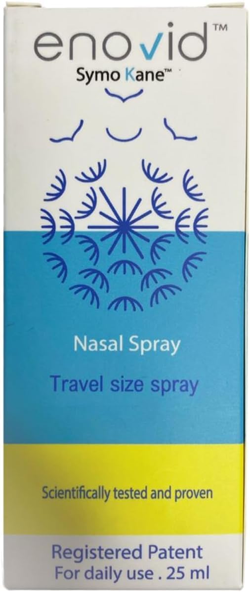 Symo Kane Enovid nasal spray bottle front view for daily protection.