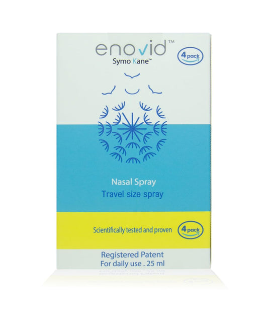 Symo Kane Enovid nasal spray bottle for daily use and travel convenience.