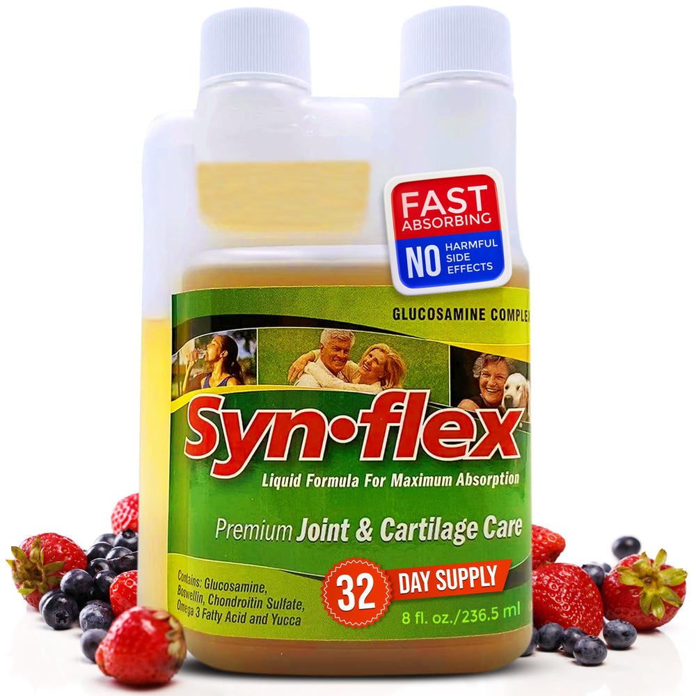 Synflex Liquid Glucosamine Original bottle showing joint support formula