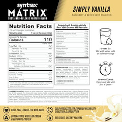 Syntrax Matrix glass shake showing instant mix for easy drinking.
