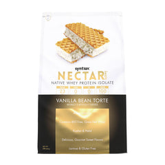 Syntrax Nectar Sweets Vanilla Bean Torte front view showing zero carbs and zero fat.