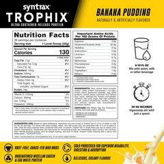 Syntrax Trophix banana pudding packets for portable nutrition