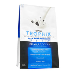 Syntrax Trophix with real cookie pieces visible delivers tasty flavor.