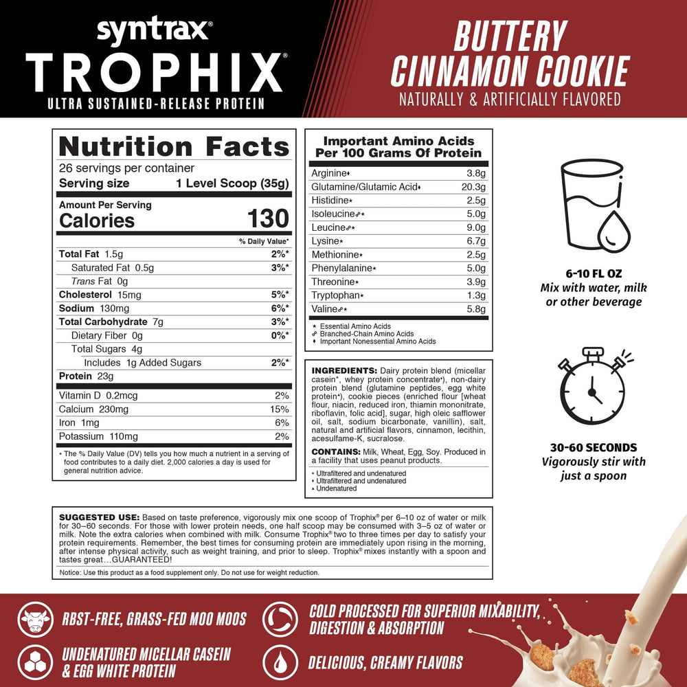 Syntrax Trophix shake in glass demonstrates instant mixability and creamy texture