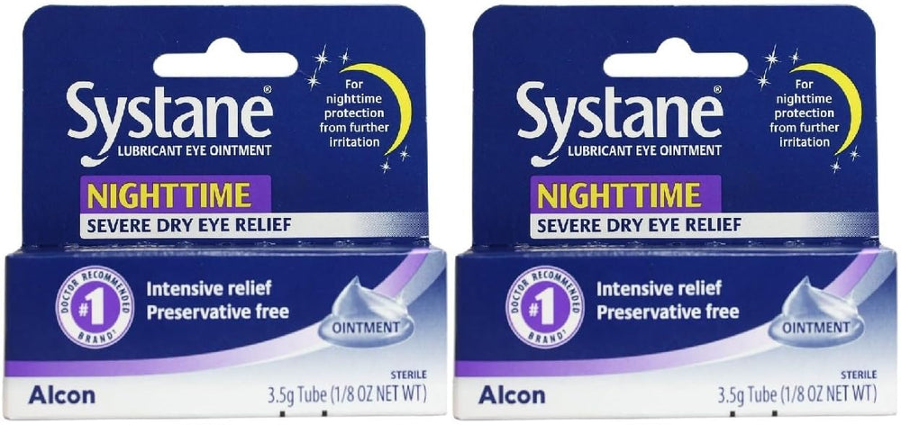 Systane Nighttime Ointment pack of 2 tubes for overnight lubrication