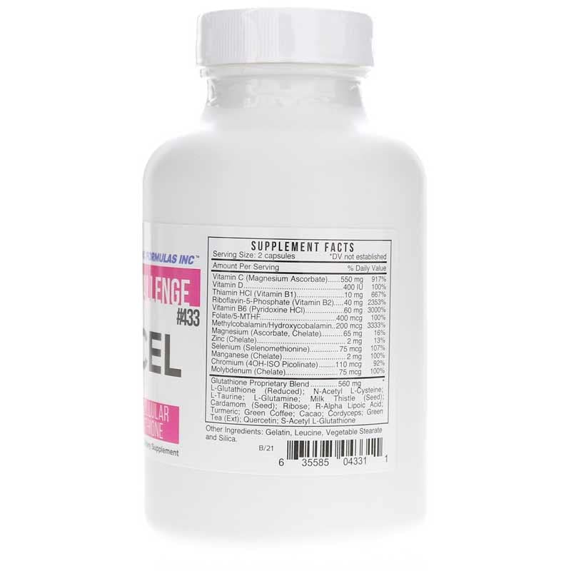 GCEL cap detail emphasizing user-friendly daily supplementation.