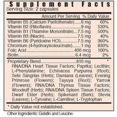 Systemic Formulas 44 Heart capsules close-up shows texture and size.