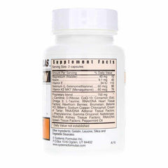Systemic Formulas 48 HQ Heart Energy label listing ingredients and directions