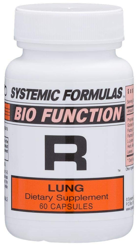 Systemic Formulas Bio Function R Lung bottle for respiratory support and mucus balance