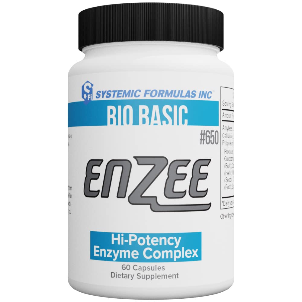 Systemic Formulas Enzee bottle pour demonstrates easy daily dosage for metabolism